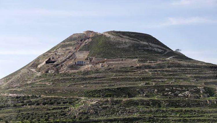 vue aérienne de Massada