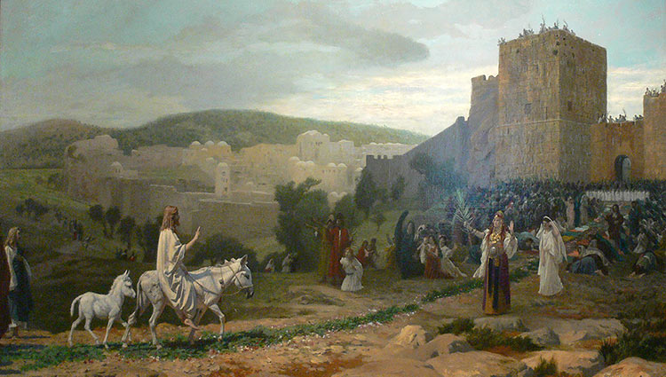 Le Christ arrive à Jérusalem