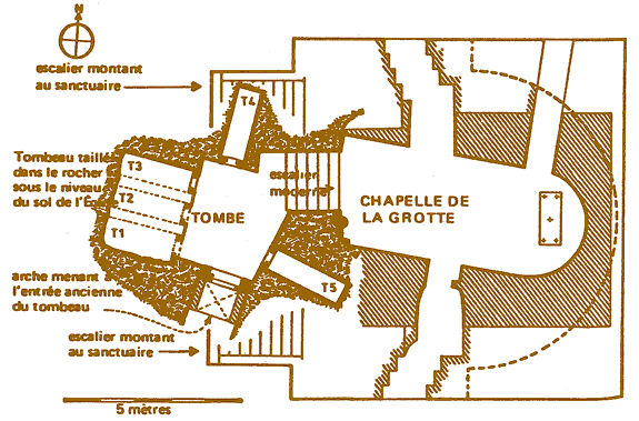 Plan de la place de la grotte.