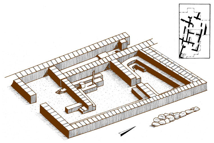 Reconstitution isométrique du temple